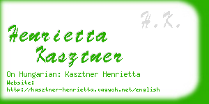 henrietta kasztner business card